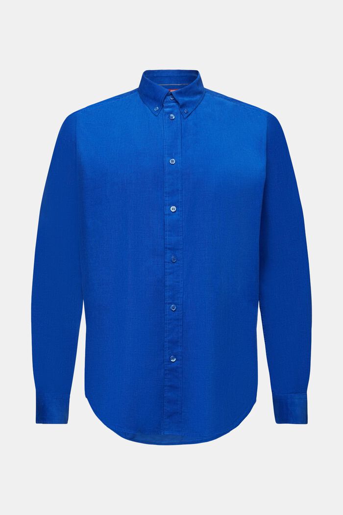 Sztruksowa koszula, 100% bawełny, BRIGHT BLUE, detail image number 6