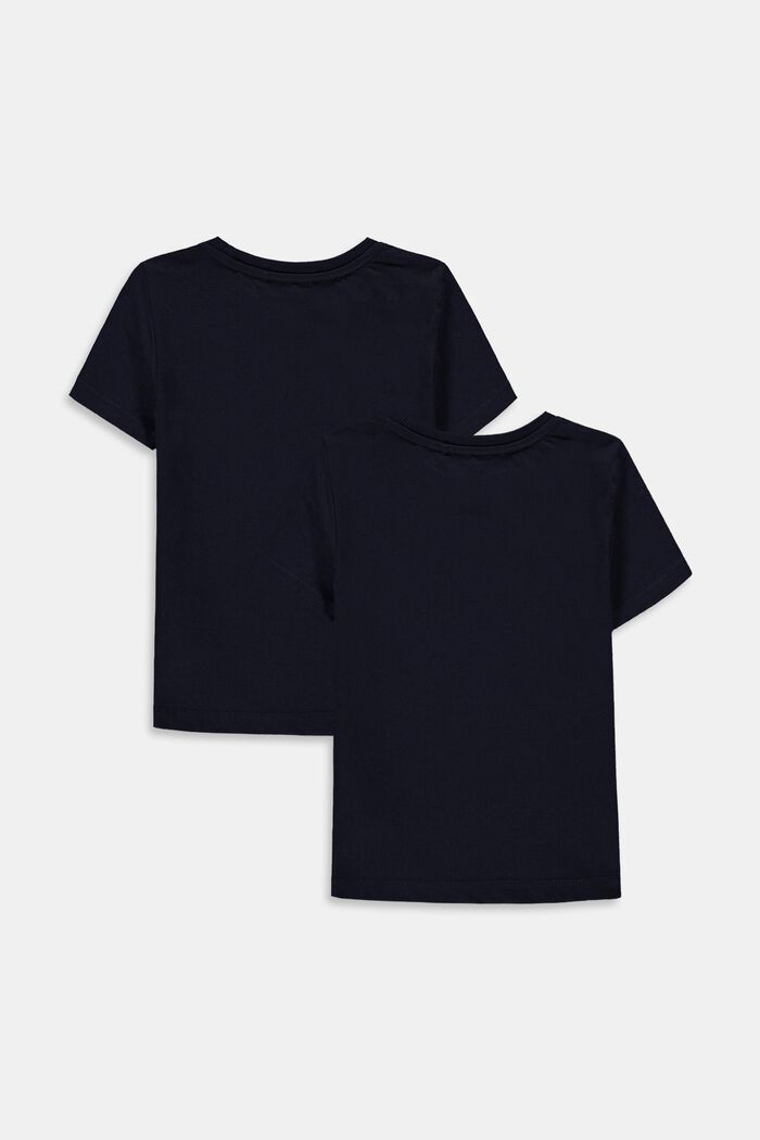T-shirty ze 100% bawełny, dwupak, NAVY, detail image number 1