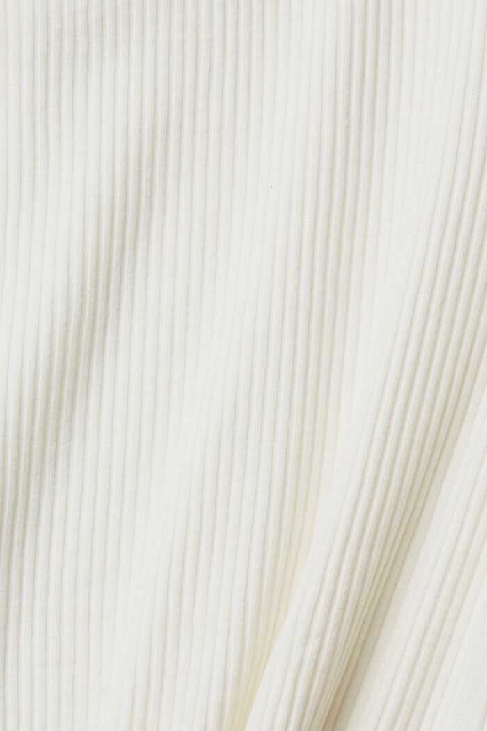 Bluzka z długim rękawem i dekoltem henley, OFF WHITE, detail image number 1