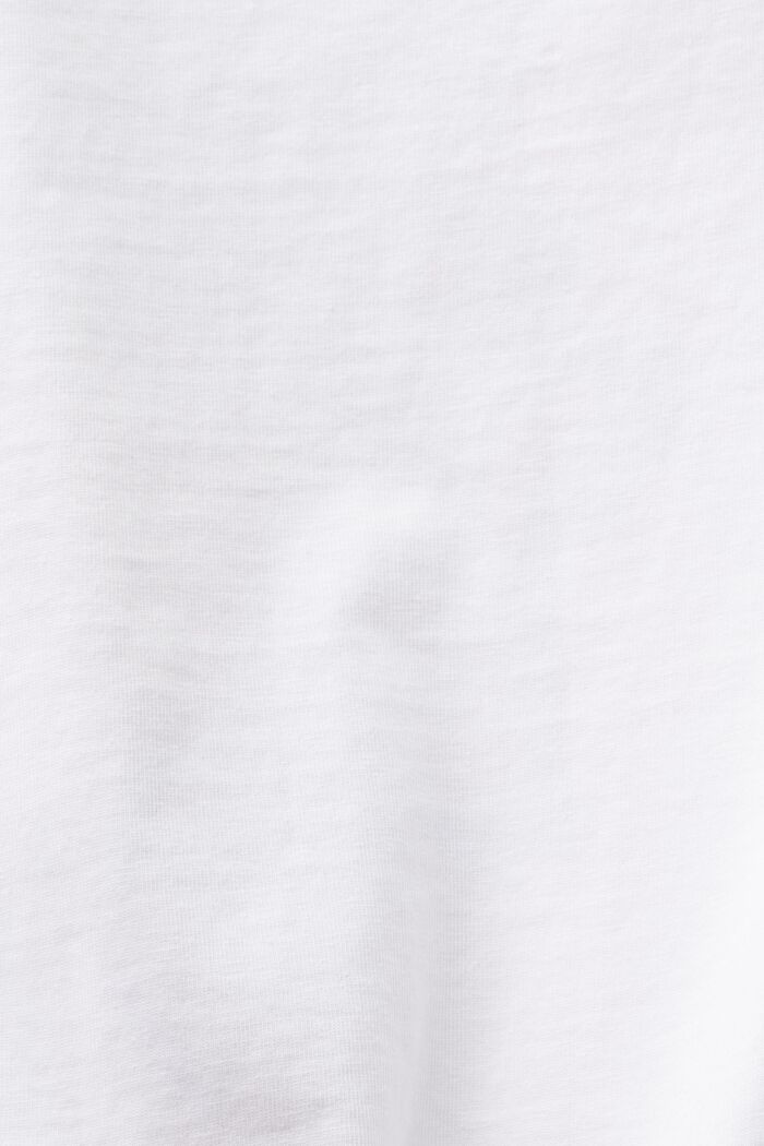 Dżersejowy T-shirt z nadrukiem z przodu, WHITE, detail image number 4