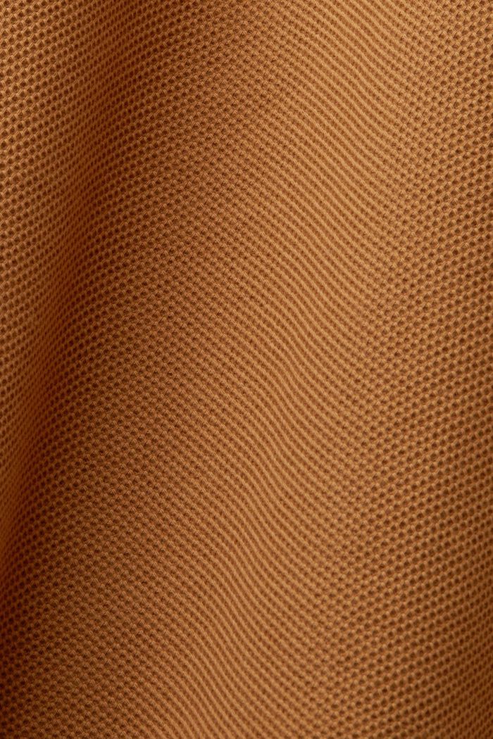 Koszulka polo z piki z połyskiem, 100% bawełna, CAMEL, detail image number 5
