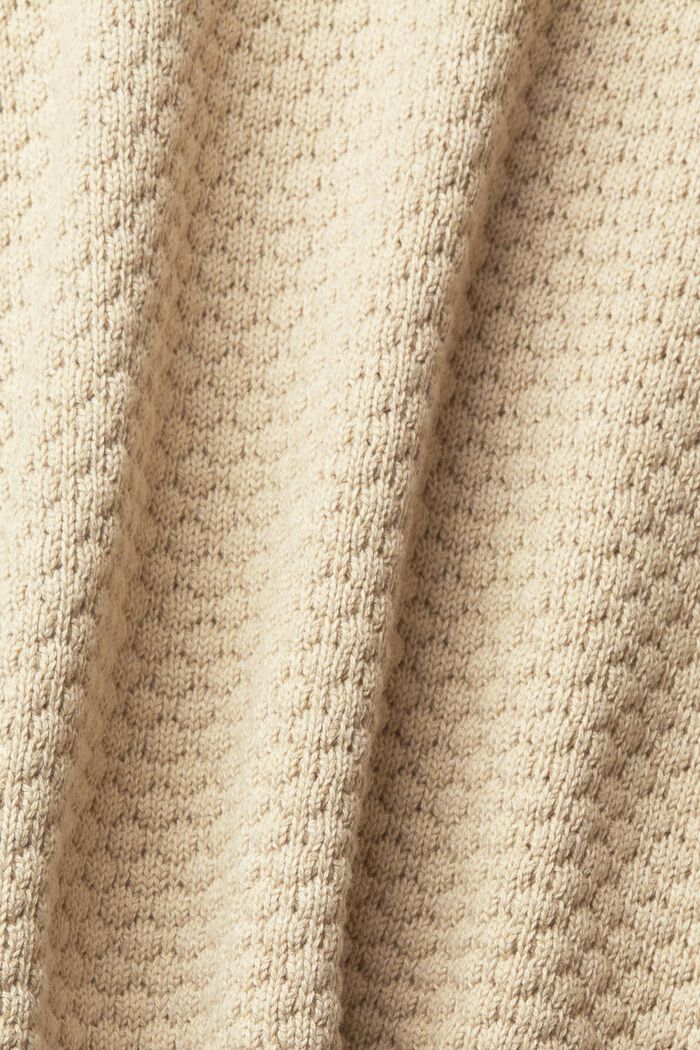 Sweter z fakturowanej dzianiny, SAND, detail image number 1