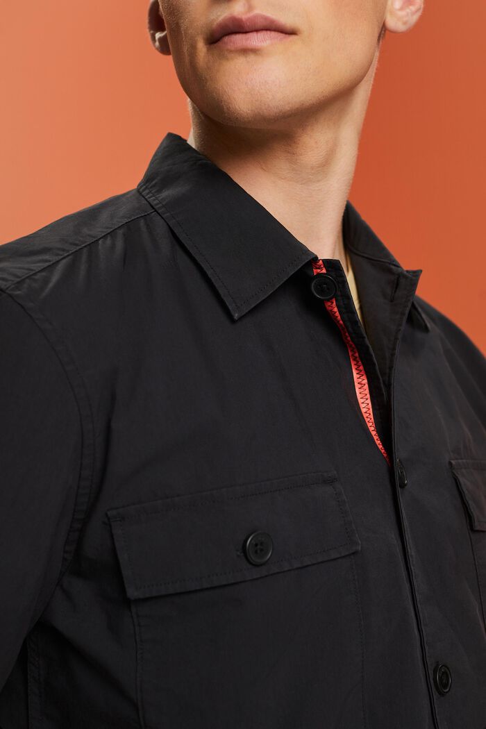 Koszula z krótkim rękawem, mieszanka bawełniana, BLACK, detail image number 2