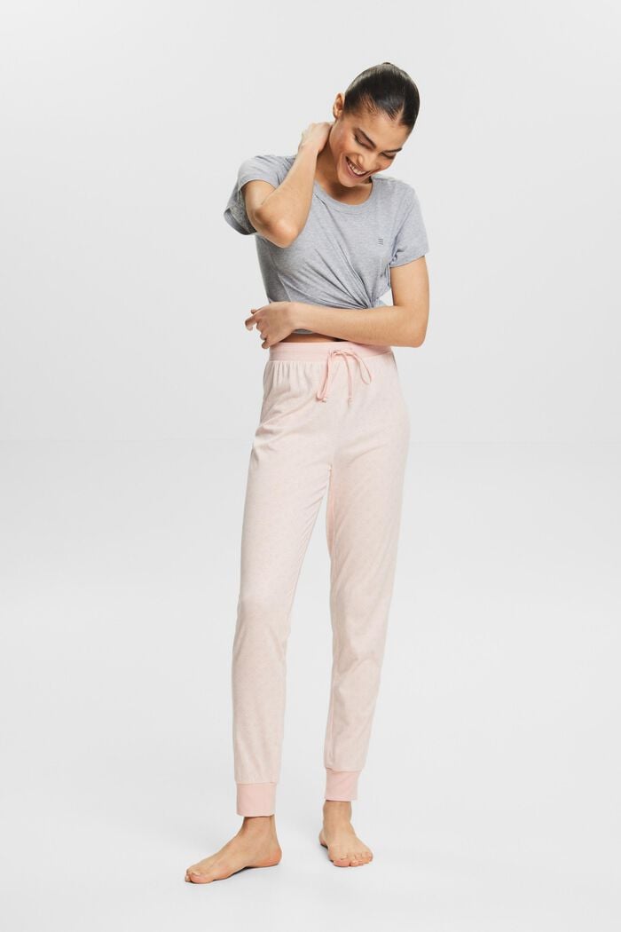 Dżersejowe spodnie od piżamy z nadrukiem, LIGHT PINK, detail image number 1