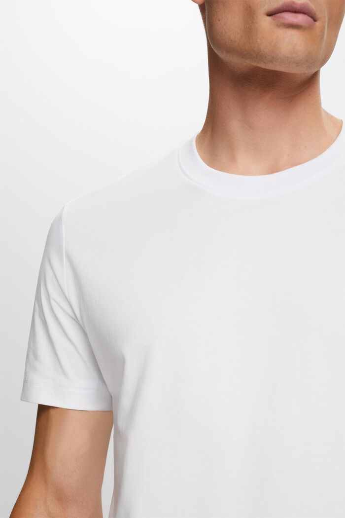 T-shirt z dżerseju z bawełny pima, WHITE, detail image number 2