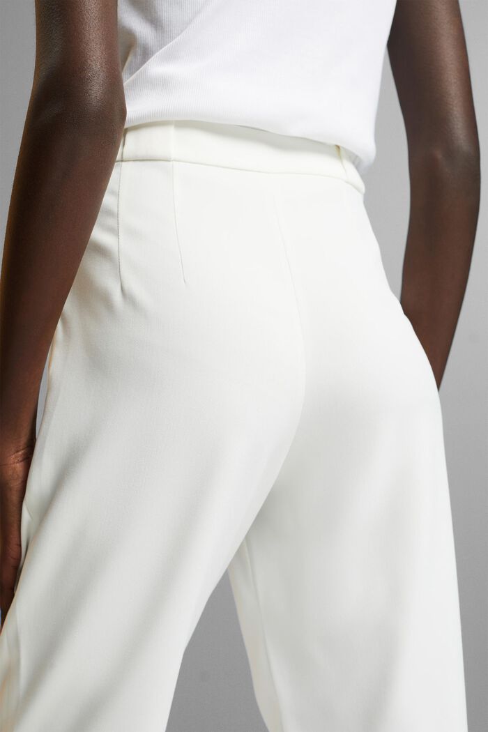 Skrócone spodnie twillowe, WHITE, detail image number 4