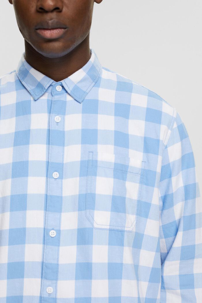 Flanelowa koszula w kratkę vichy ze zrównoważonej bawełny, BRIGHT BLUE, detail image number 2