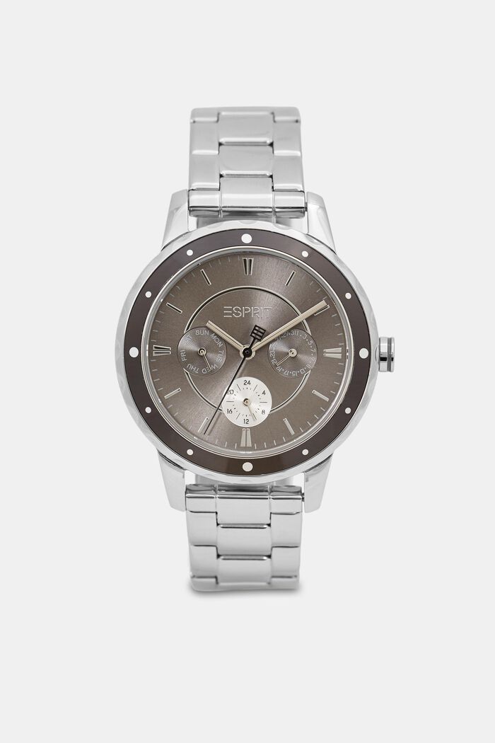 Zegarek wielofunkcyjny z ogniwową bransoletą, SILVER, detail image number 0