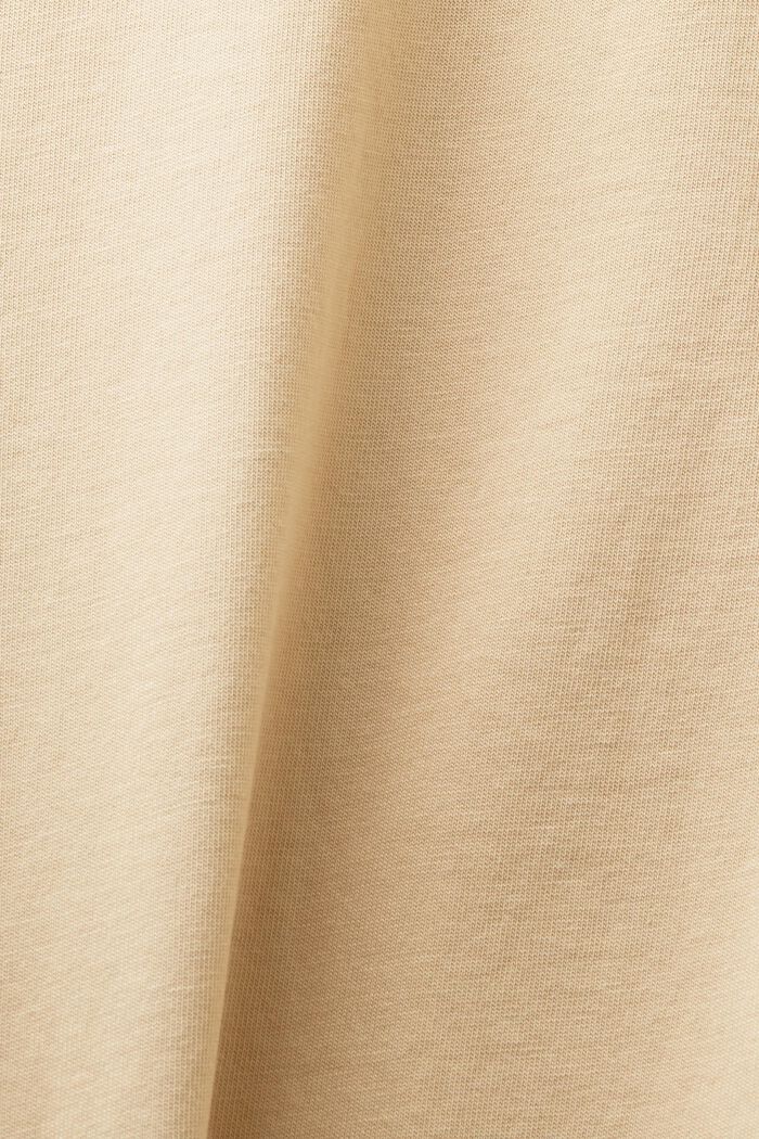 Sukienka T-shirtowa z haftem, SAND, detail image number 5