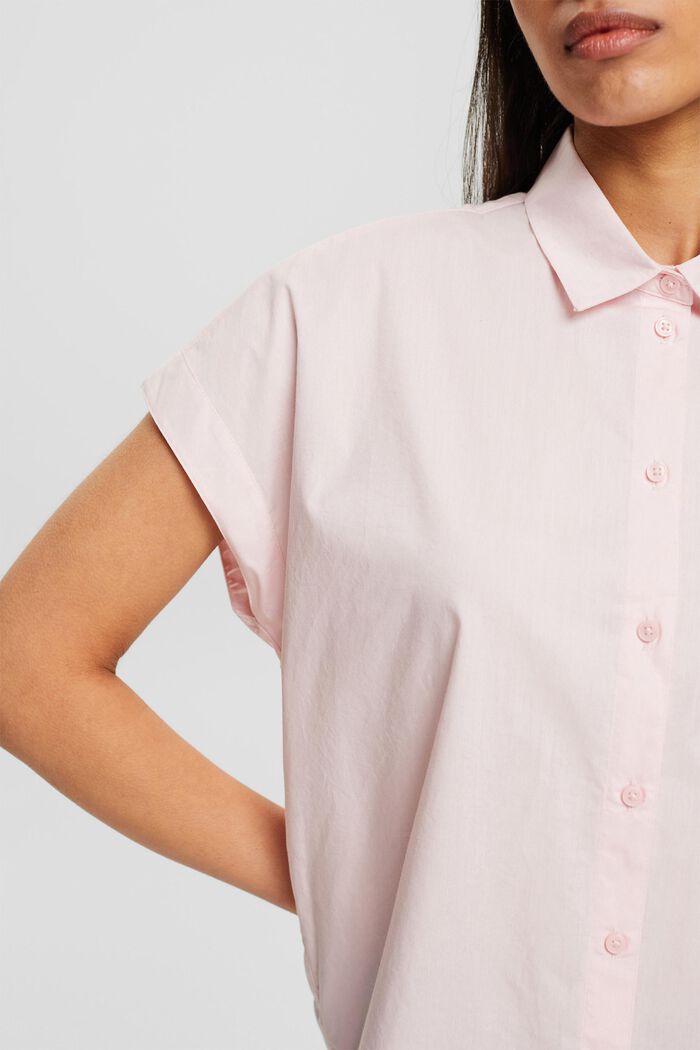 Koszulowa bluzka ze 100% bawełny, LIGHT PINK, detail image number 0