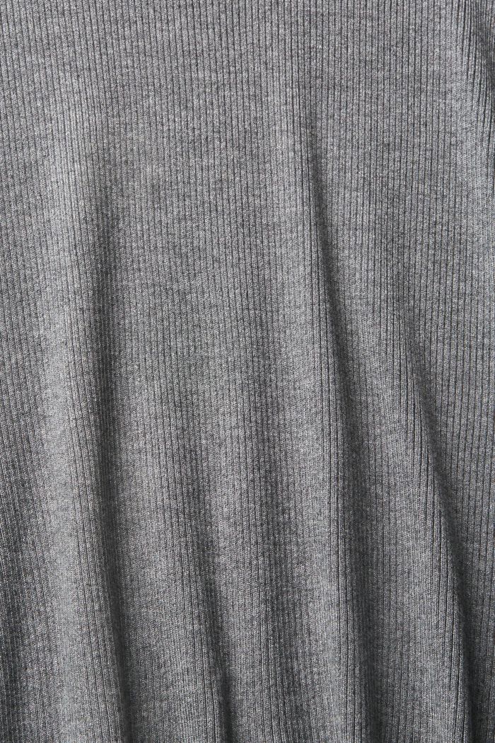 Prążkowany sweter, LENZING™ ECOVERO™, MEDIUM GREY, detail image number 1