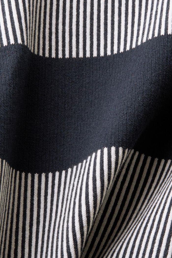 Sweter z prążkowanej dzianiny w paski, NAVY, detail image number 5