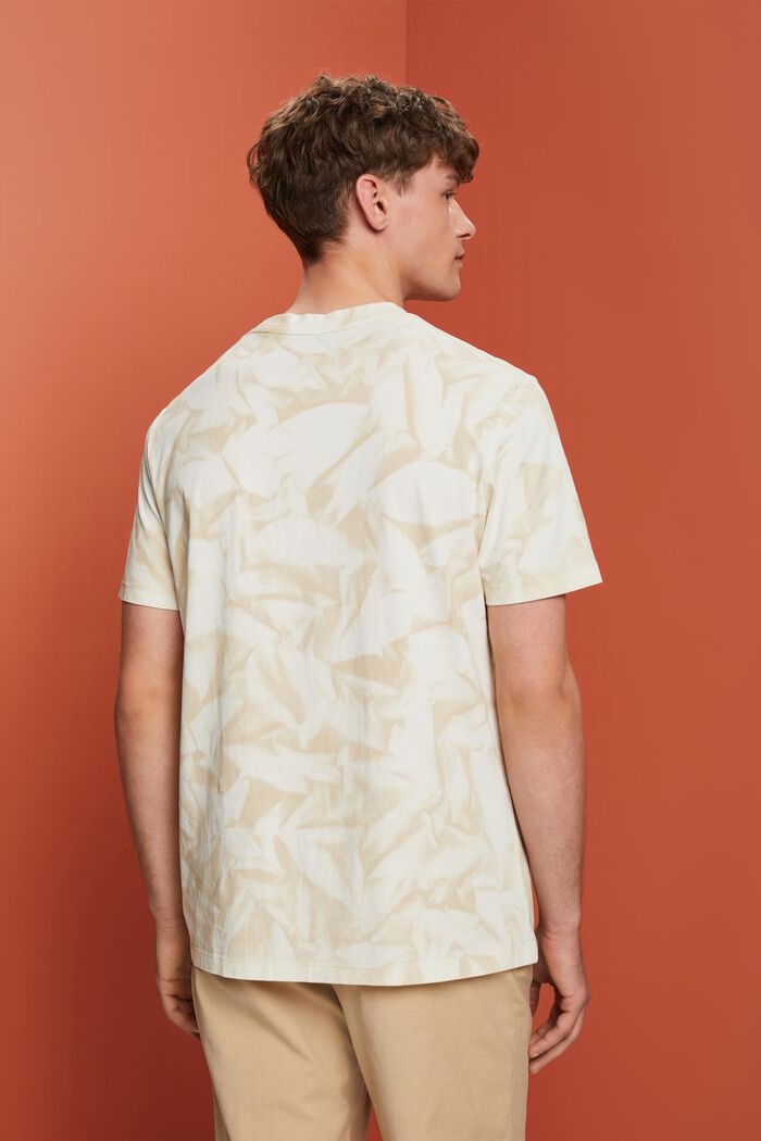T-shirt z okrągłym dekoltem, 100% bawełny, SAND, detail image number 3