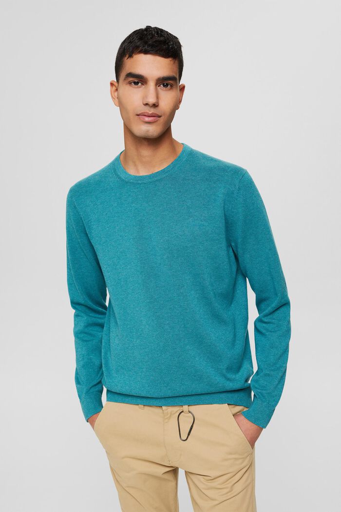 Sweter z okrągłym dekoltem z bawełny pima