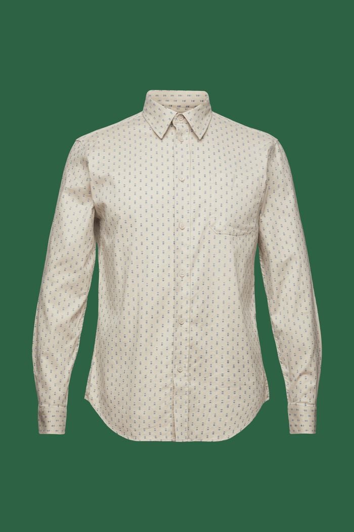Wzorzysta koszula z diagonalu, fason slim, PASTEL GREY, detail image number 6