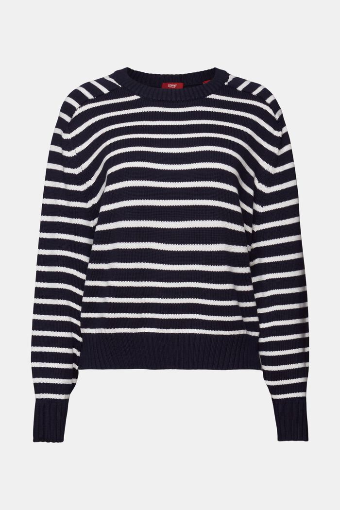 Sweter w paski, 100% bawełna, NAVY, detail image number 6