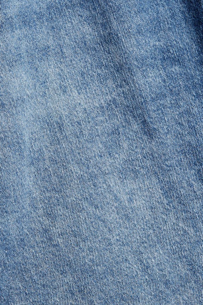 Dżinsowa spódnica ze ściągaczem z mieszanki bawełny ekologicznej, BLUE MEDIUM WASHED, detail image number 1