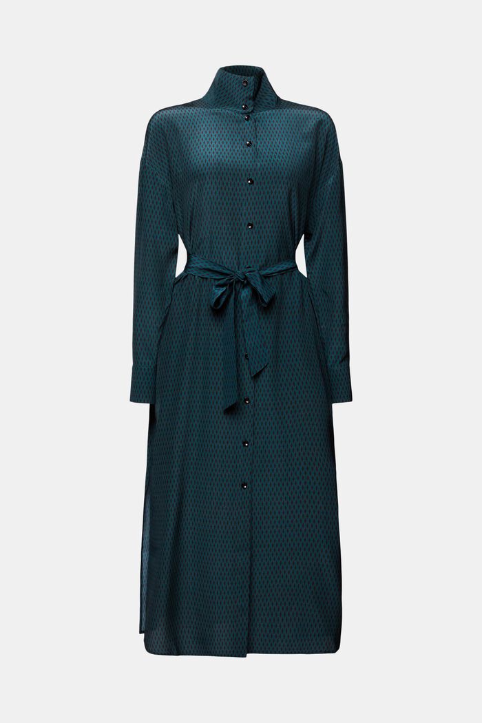 Jedwabna sukienka koszulowa, EMERALD GREEN, detail image number 6