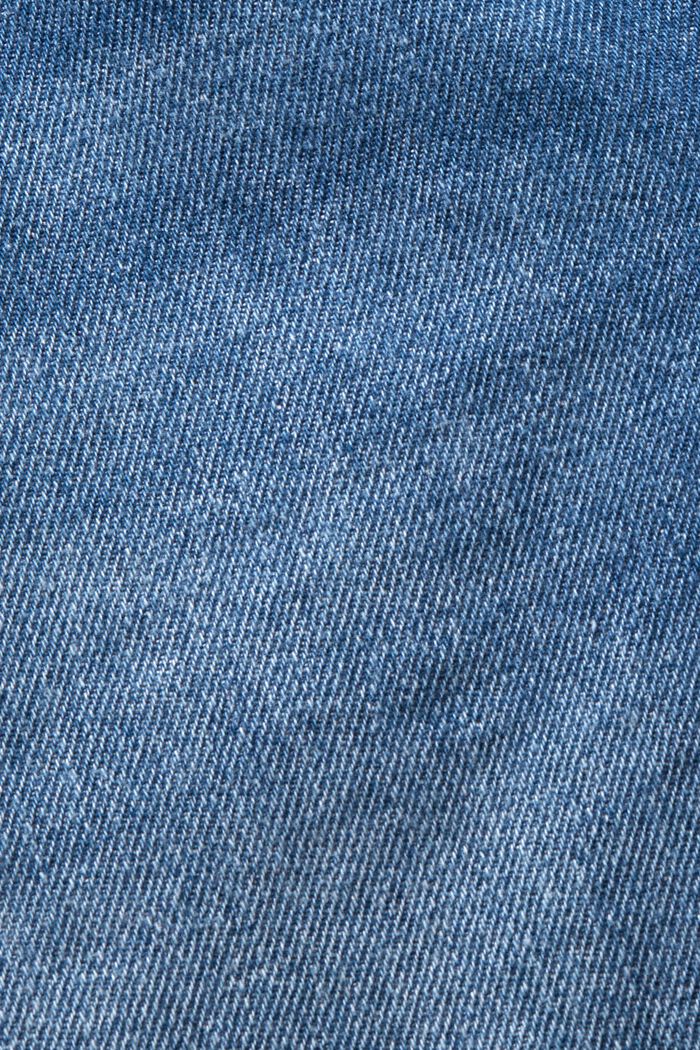 Dżinsowe szorty z niewykończonymi krawędziami, BLUE MEDIUM WASHED, detail image number 6