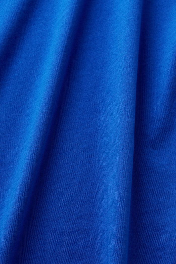 T-shirt z dekoltem w serek, BRIGHT BLUE, detail image number 4