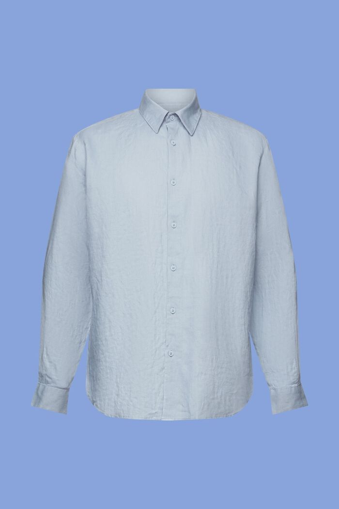 Lniana koszula, LIGHT BLUE LAVENDER, detail image number 6