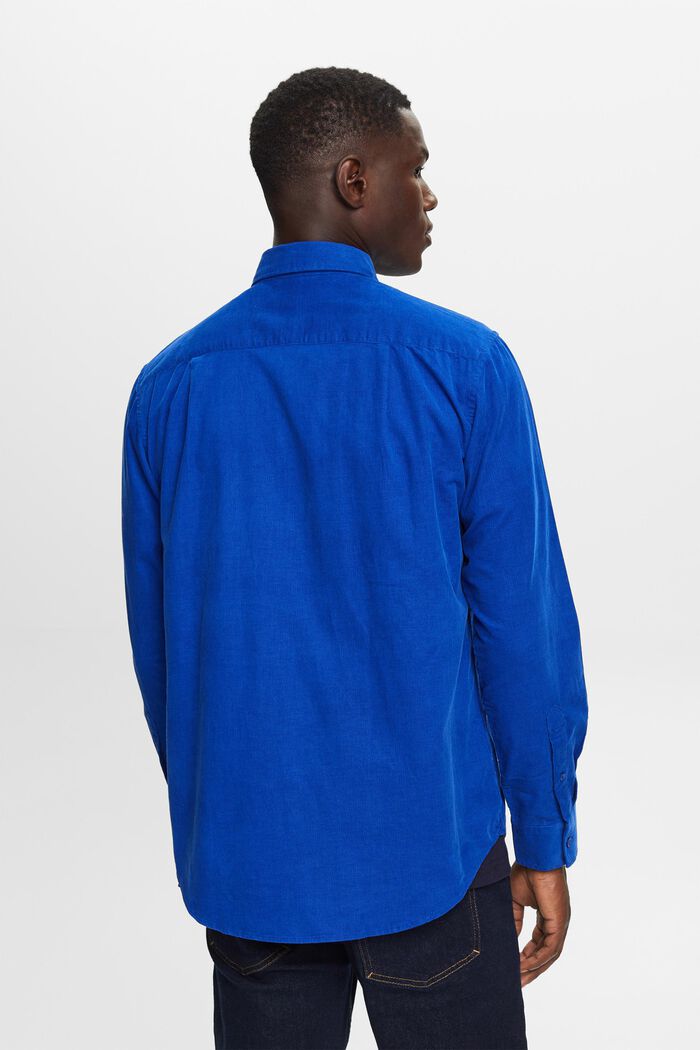 Sztruksowa koszula, 100% bawełny, BRIGHT BLUE, detail image number 3