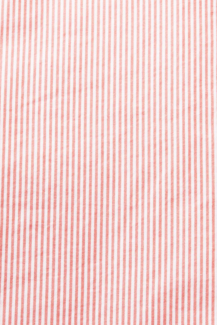 Koszula w paski z bawełnianej popeliny, CORAL RED, detail image number 5