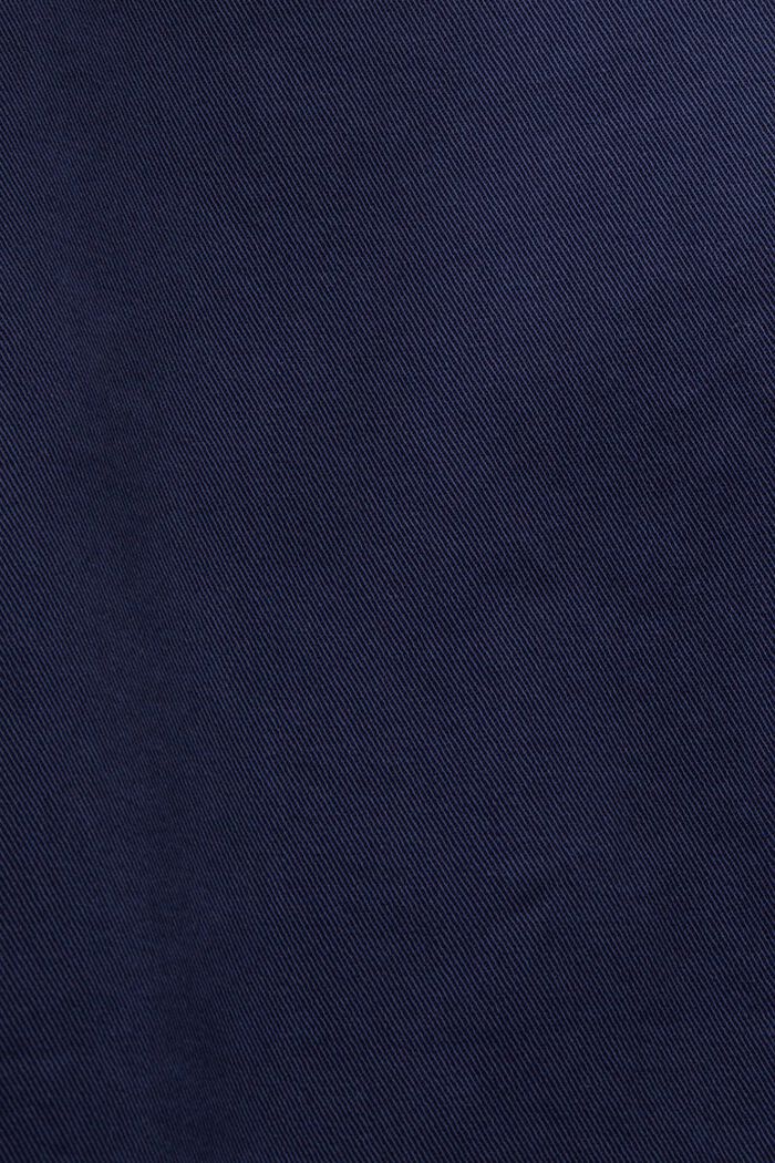Proste spodnie chino ze średnim stanem, DARK BLUE, detail image number 6