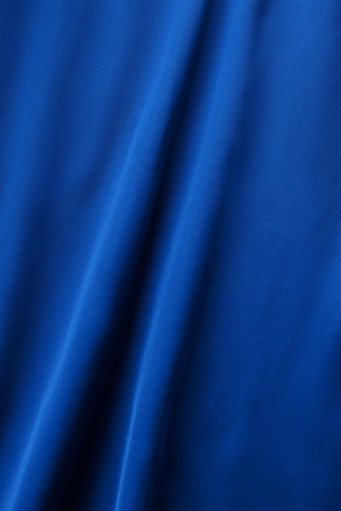 Satynowa sukienka maxi z wiązaniem na szyi, BRIGHT BLUE, detail image number 6