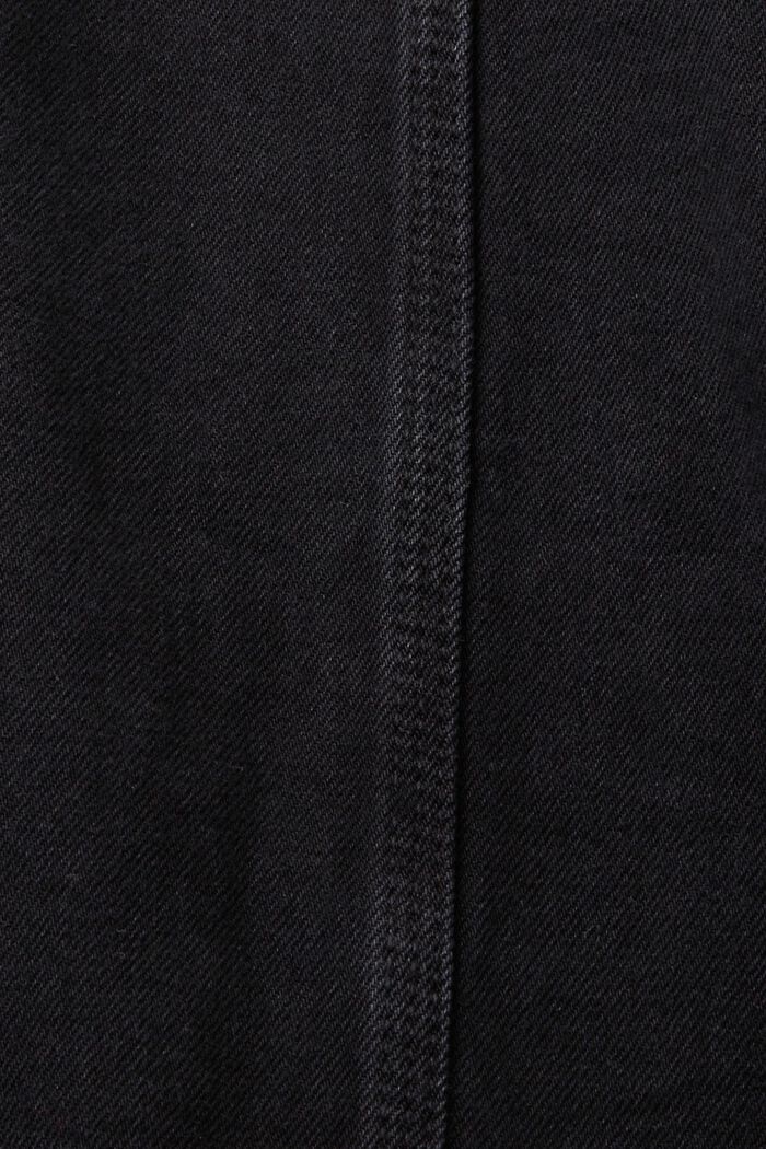 Kurtka dżinsowa bez kołnierzyka ze ściąganym sznurkiem, BLACK MEDIUM WASHED, detail image number 7