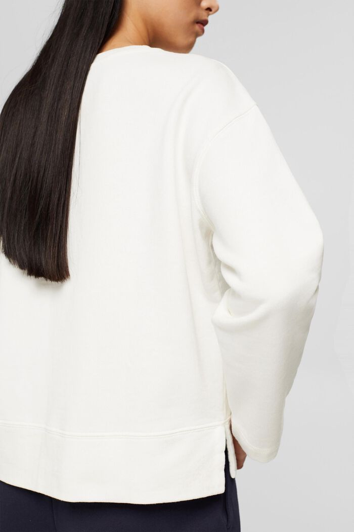 Bluza z czystej bawełny, OFF WHITE, detail image number 0