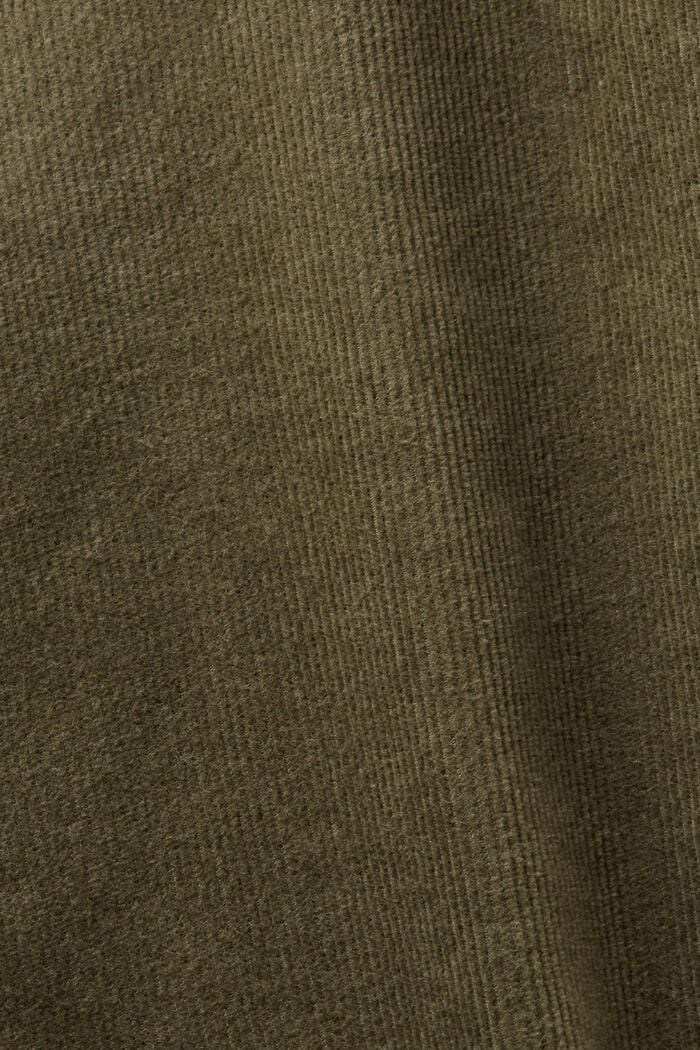 Sztruksowe spodnie, straight fit, KHAKI GREEN, detail image number 5