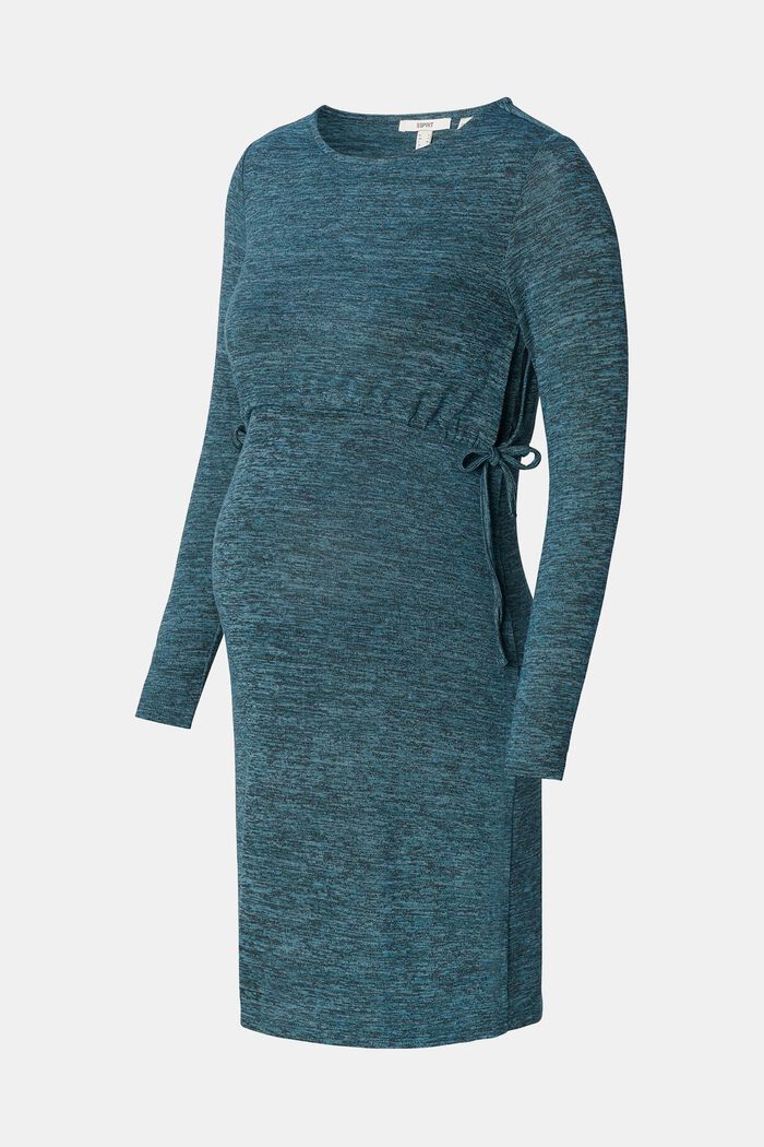 Dżersejowa sukienka z funkcją karmienia, TEAL BLUE, overview