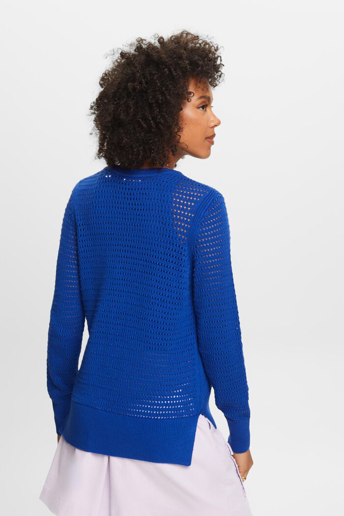 Sweter z siateczki, BRIGHT BLUE, detail image number 2