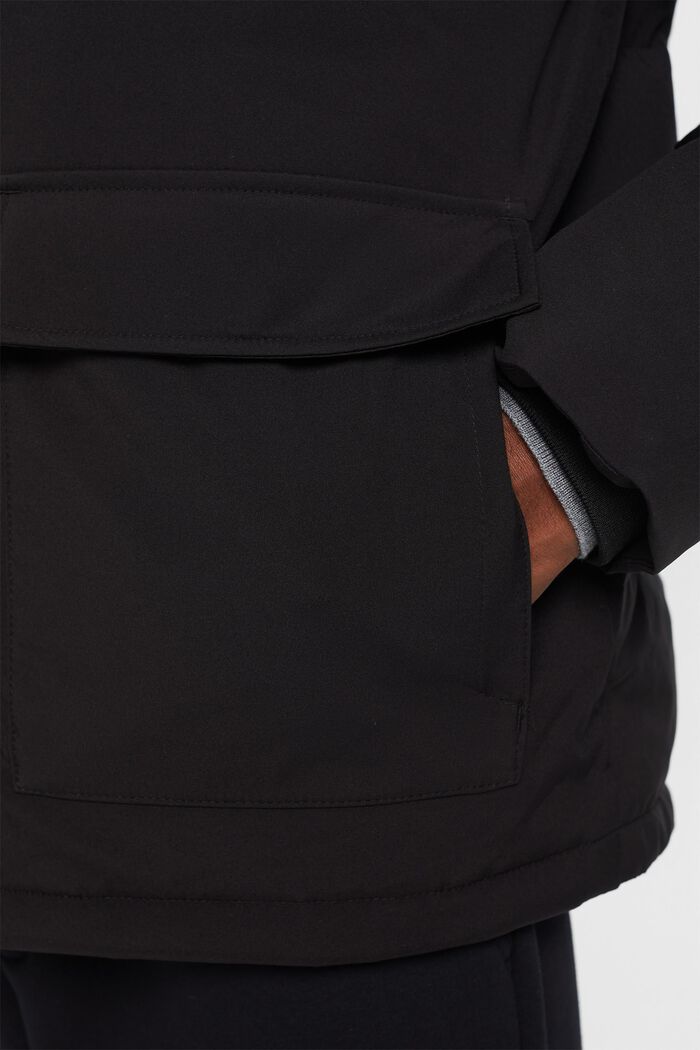 Puchowa kurtka z kapturem, BLACK, detail image number 1