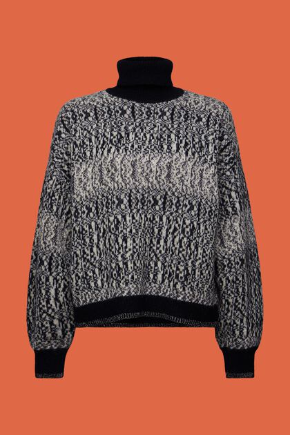 Żakardowy sweter z lamy
