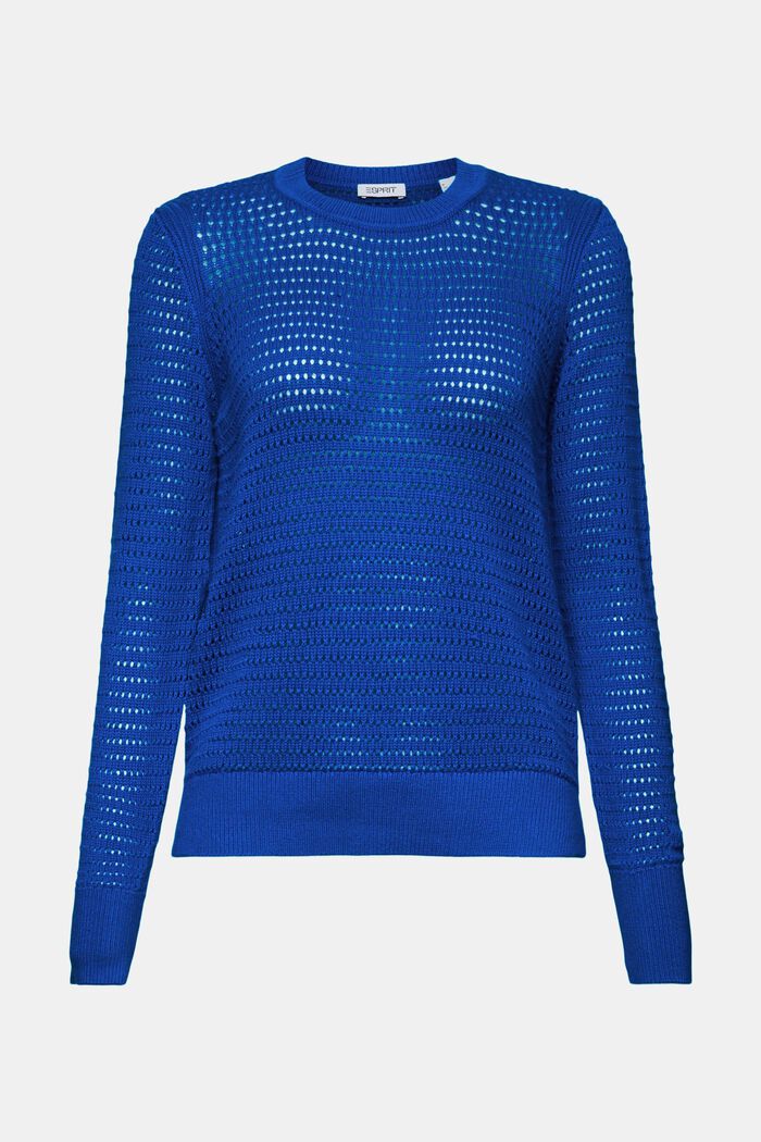 Sweter z siateczki, BRIGHT BLUE, detail image number 6
