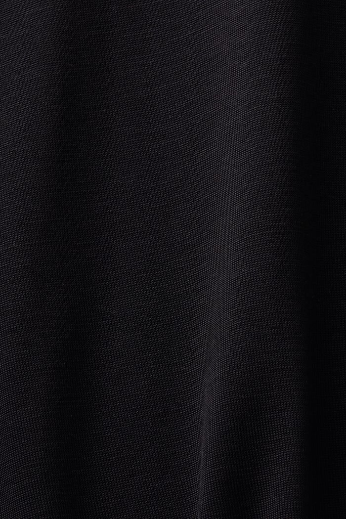 Bluzka z długim rękawem z dżerseju, BLACK, detail image number 5