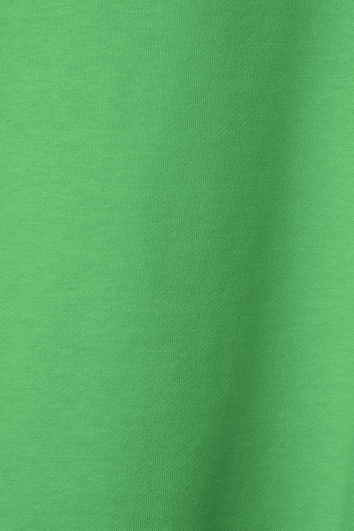 Spodnie dresowe z logo z bawełnianego polaru z logo, GREEN, detail image number 7