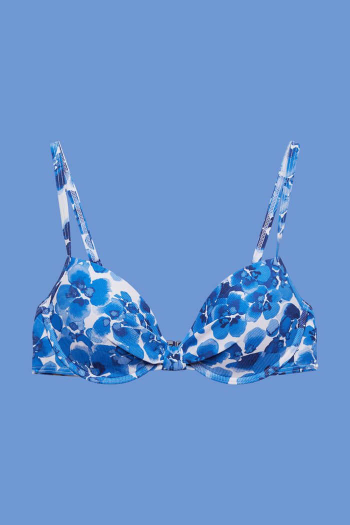 Z recyklingu: usztywniana góra od bikini z fiszbinami, BLUE, detail image number 4