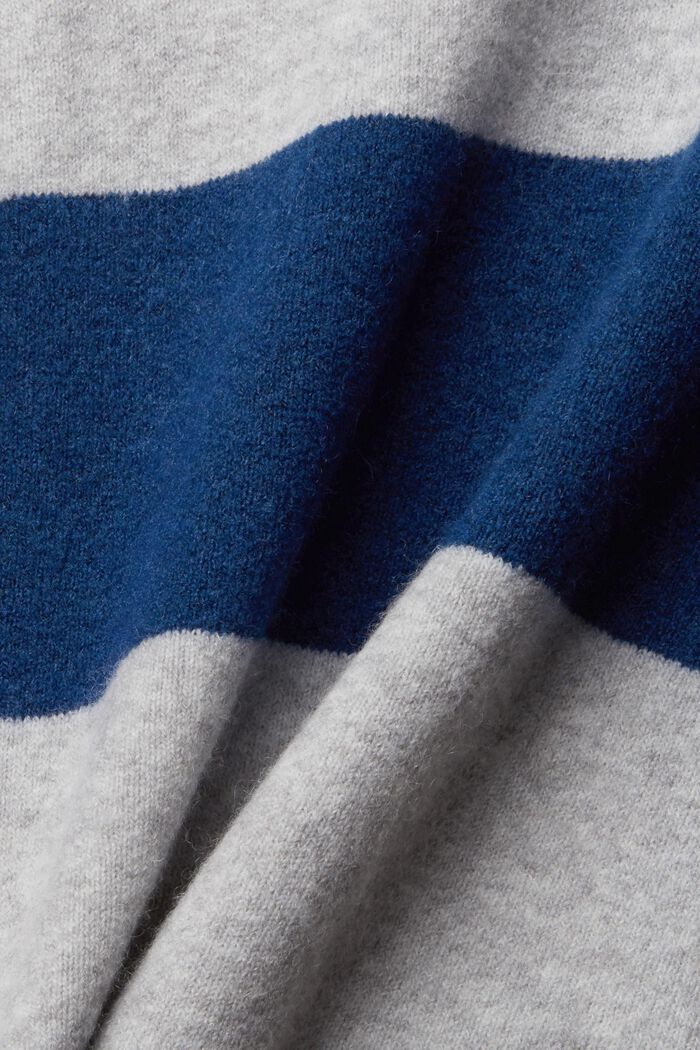 Z wełną: sweter w paski, PETROL BLUE, detail image number 1