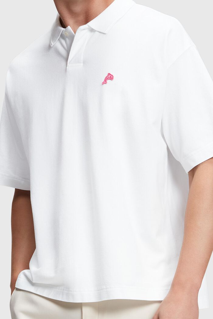 Koszulka polo z kolekcji Dolphin Tennis Club, fason relaxed, WHITE, detail image number 2