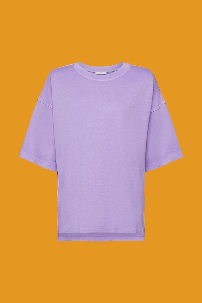 Koszulka z bawełny, fason oversizowy, PURPLE, detail image number 7