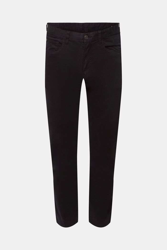 Spodnie slim fit, bawełna organiczna, BLACK, detail image number 2