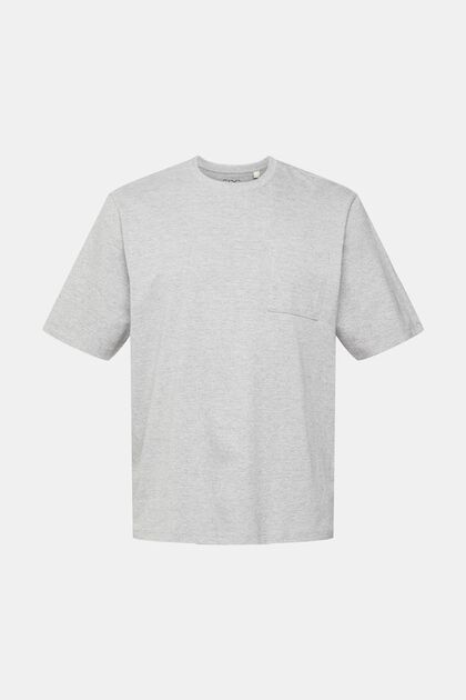 Melanżowy, dżersejowy T-shirt z logo, LENZING™ ECOVERO™