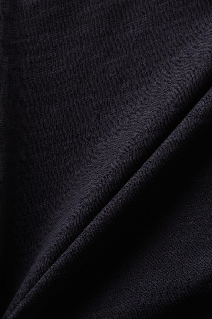 T-shirt z jerseyu z dekoltem serek, BLACK, detail image number 4