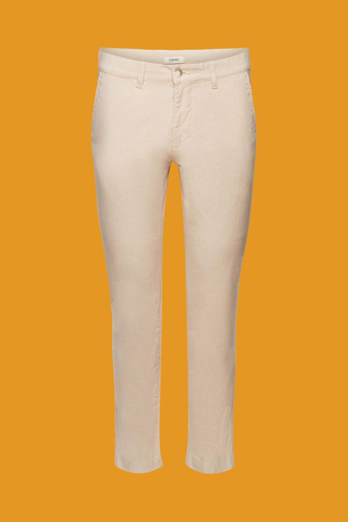 Dwukolorowe spodnie chino, LIGHT BEIGE, detail image number 5