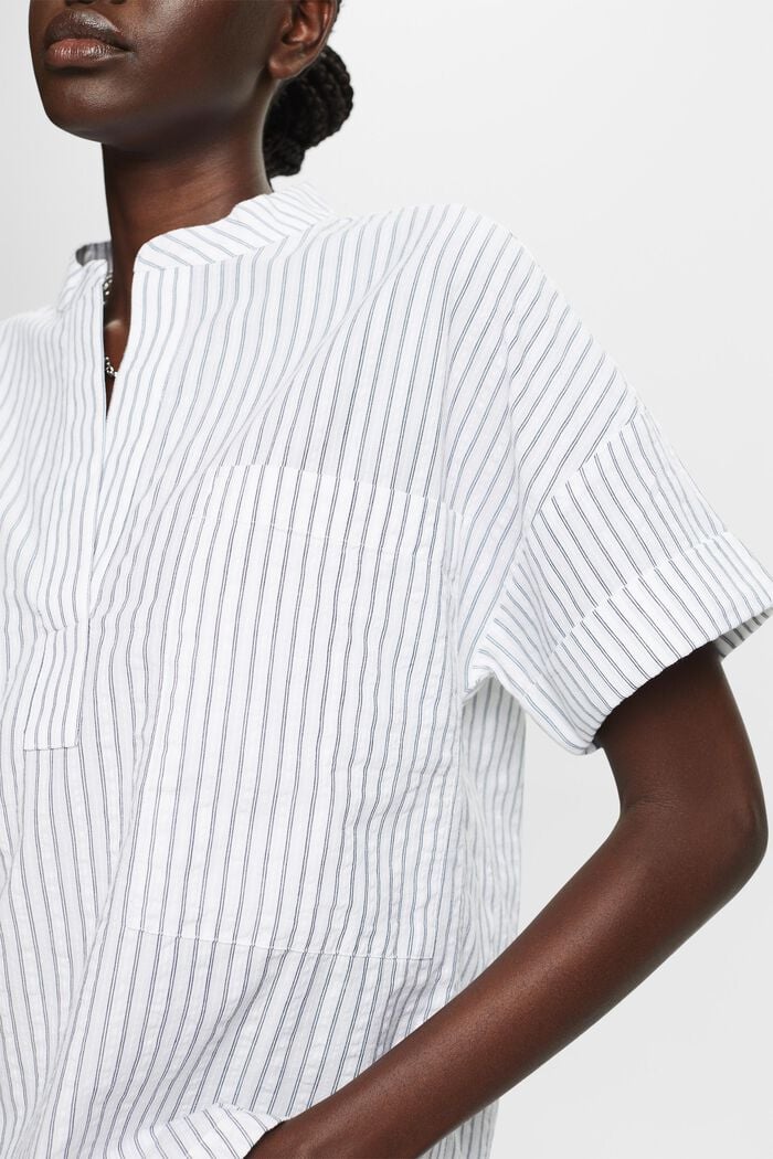 Bluzka w stylu oversize w paski, WHITE, detail image number 2