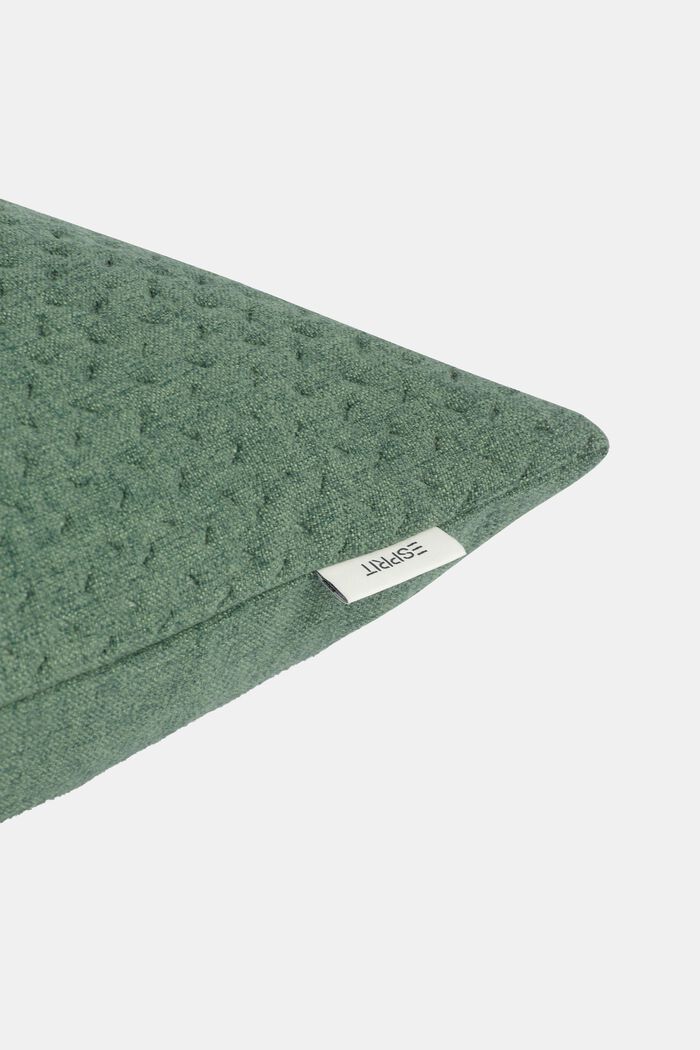 Ozdobna poszewka na poduszkę z tkaniny, DARKGREEN, detail image number 1