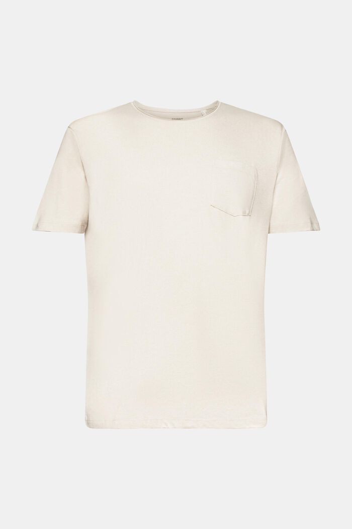 Z recyklingu: melanżowy T-shirt z jerseyu, LIGHT TAUPE, detail image number 5